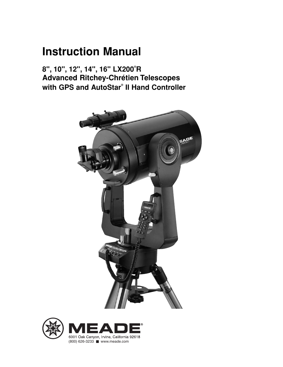 Meade Instruments LX200-R User Manual | 76 pages