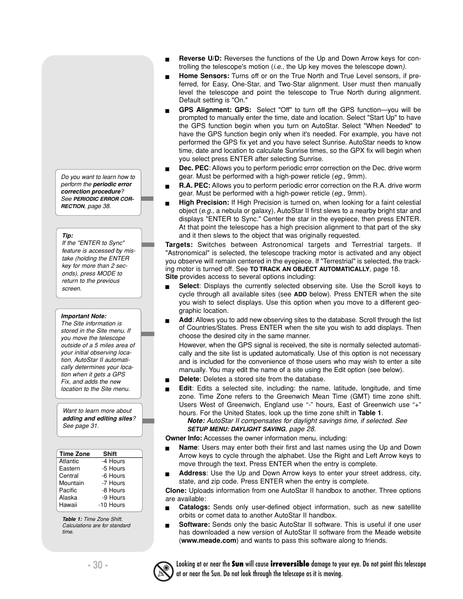 Meade Instruments LX200-R User Manual | Page 30 / 76