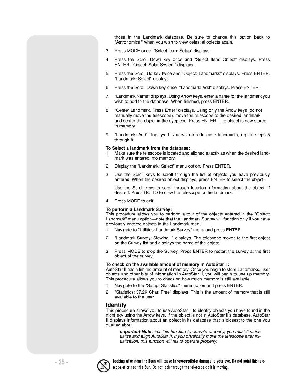 Identify | Meade Instruments LX200-R User Manual | Page 35 / 76