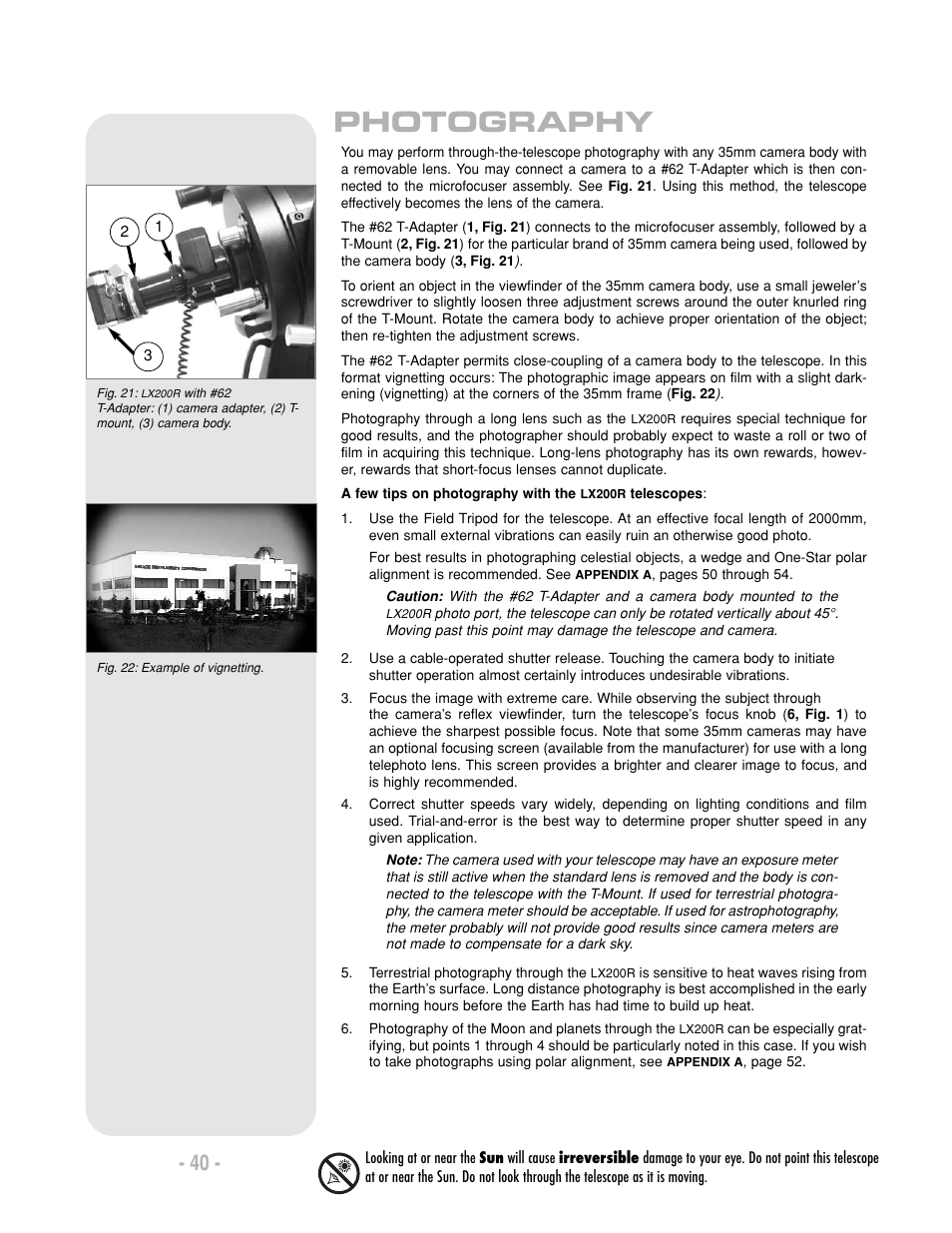Photography | Meade Instruments LX200-R User Manual | Page 40 / 76
