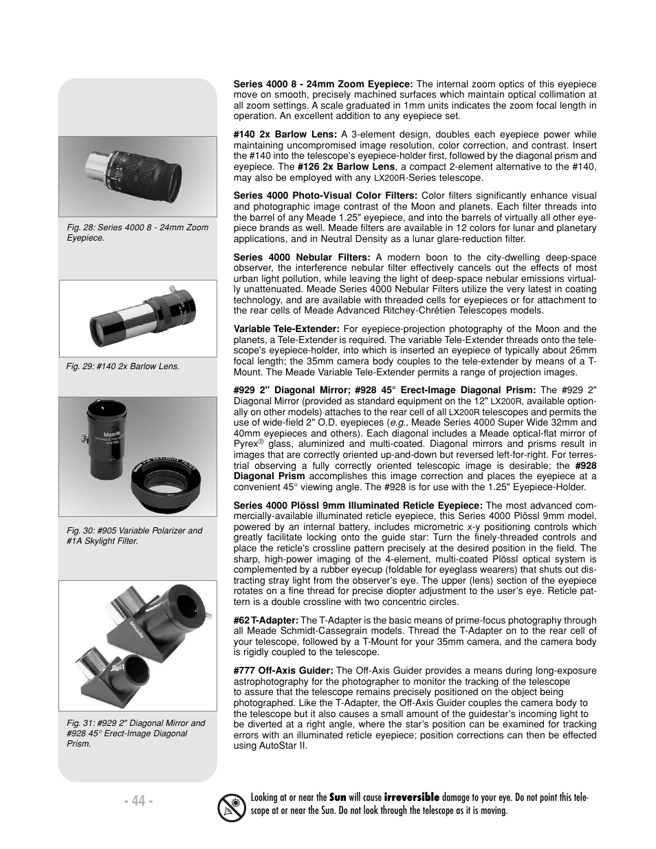 Meade Instruments LX200-R User Manual | Page 44 / 76