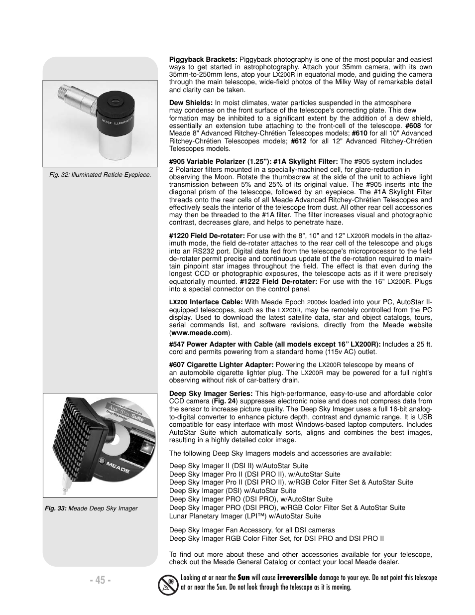 Meade Instruments LX200-R User Manual | Page 45 / 76