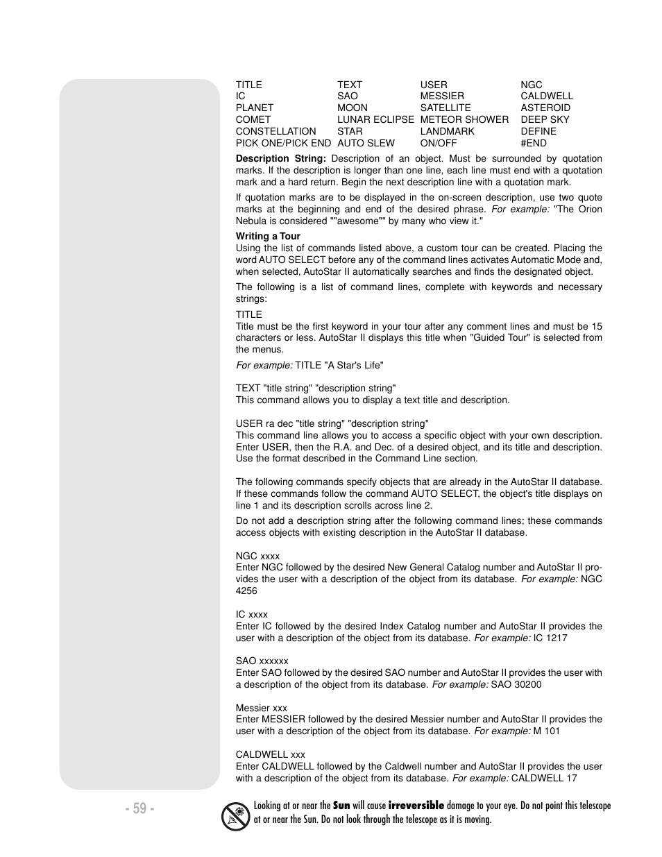 Meade Instruments LX200-R User Manual | Page 59 / 76