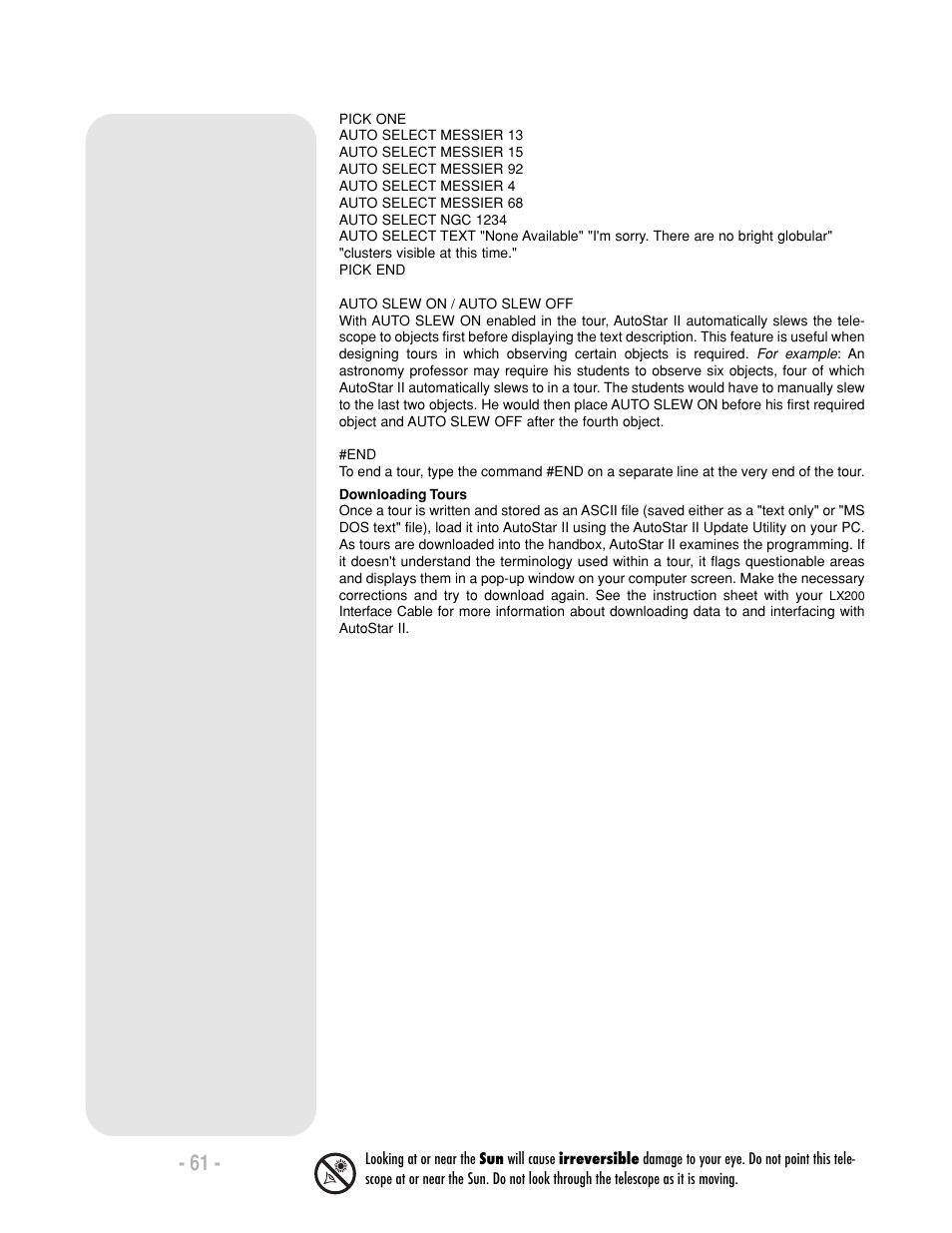 Meade Instruments LX200-R User Manual | Page 61 / 76