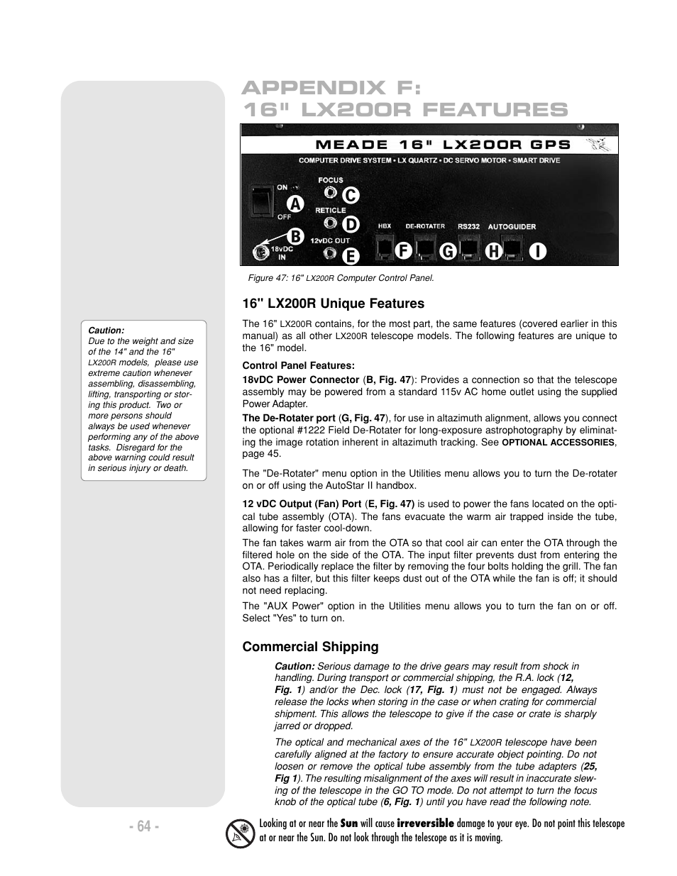 Meade Instruments LX200-R User Manual | Page 64 / 76