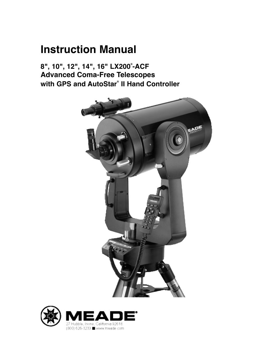 Meade Instruments LX200 ACF User Manual | 76 pages