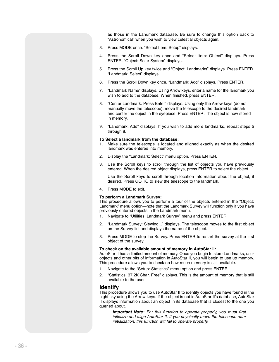 Identify | Meade Instruments LX200 ACF User Manual | Page 36 / 76