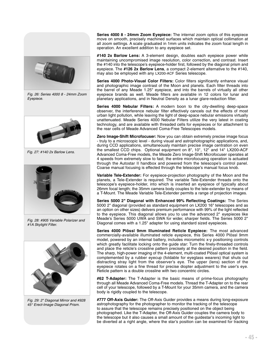 Meade Instruments LX200 ACF User Manual | Page 45 / 76