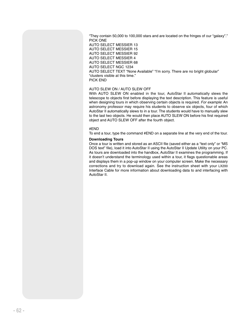 Meade Instruments LX200 ACF User Manual | Page 62 / 76