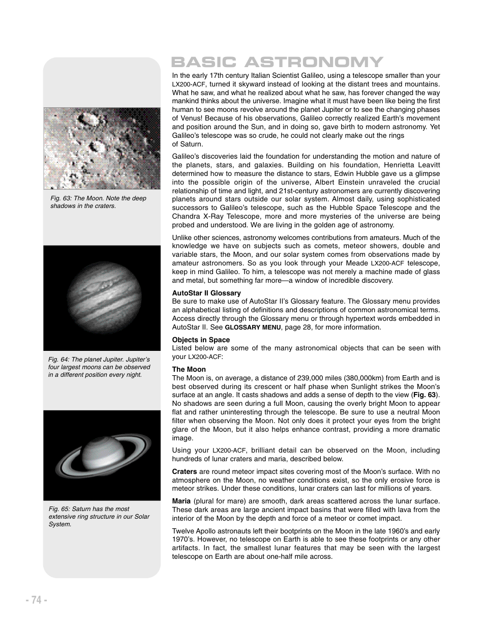 Basic astronomy | Meade Instruments LX200 ACF User Manual | Page 74 / 76