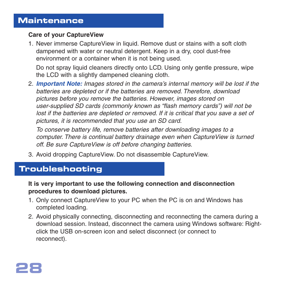 Maintenance troubleshooting | Meade Instruments CV-2 User Manual | Page 28 / 32