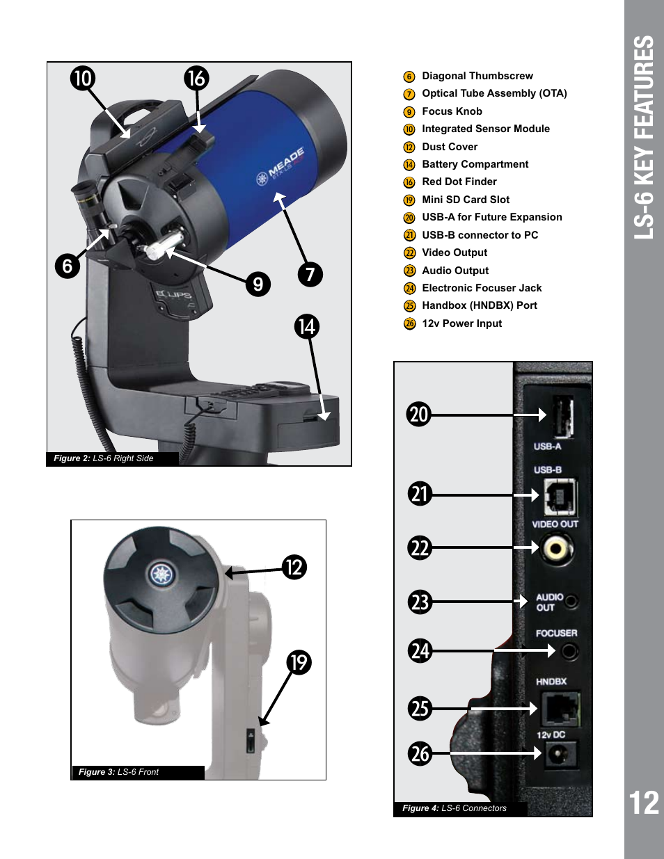 Ls-  key fea tures | Meade Instruments 6" LS-6 ACF User Manual | Page 12 / 45