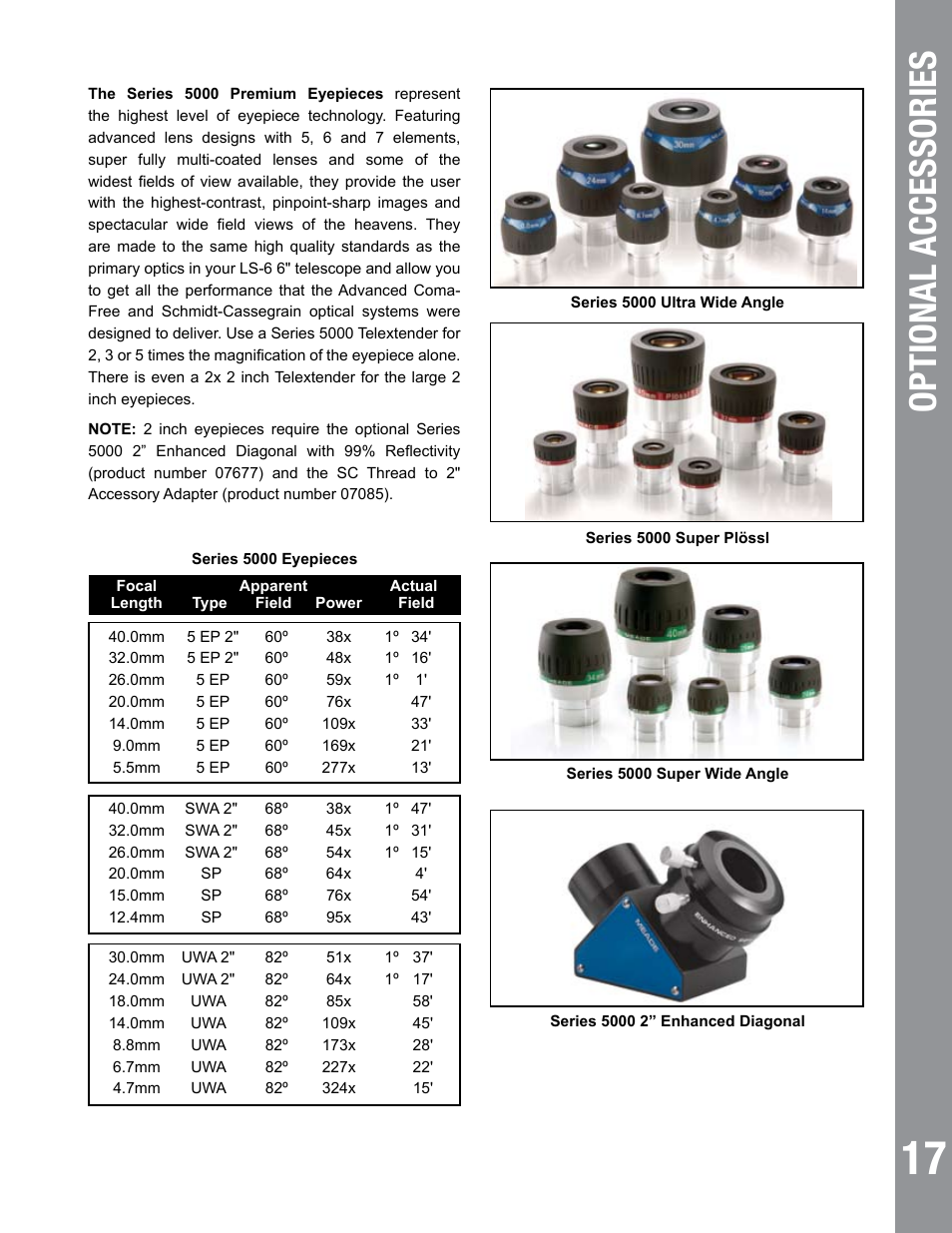 Optional accessories | Meade Instruments 6" LS-6 ACF User Manual | Page 17 / 45