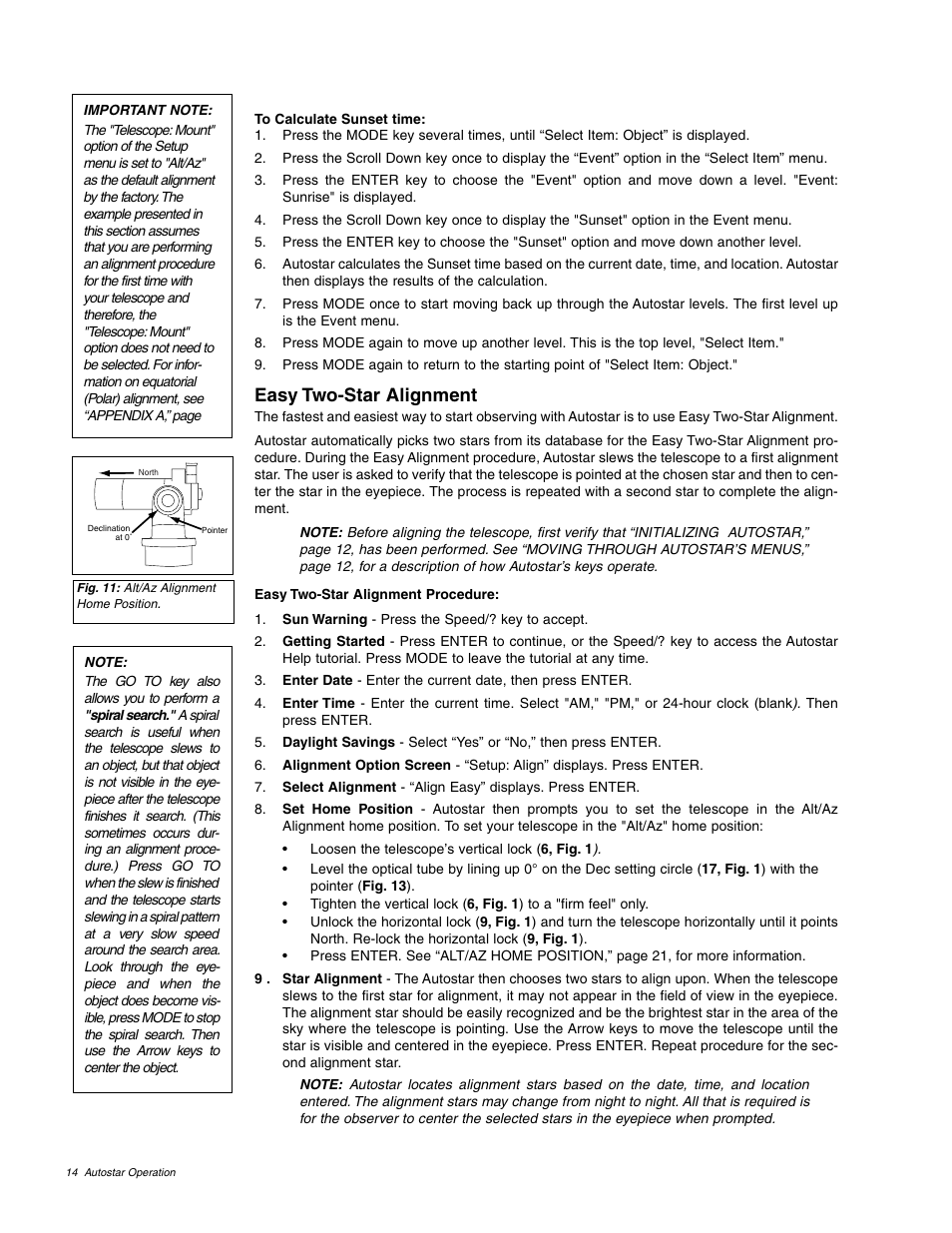 Easy two-star alignment | Meade Instruments ETX 60AT User Manual | Page 14 / 40