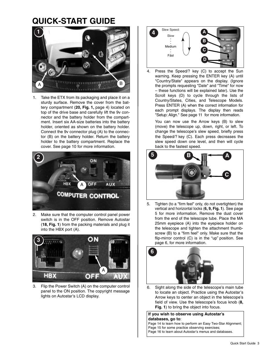Quick-start guide | Meade Instruments ETX 60AT User Manual | Page 3 / 40