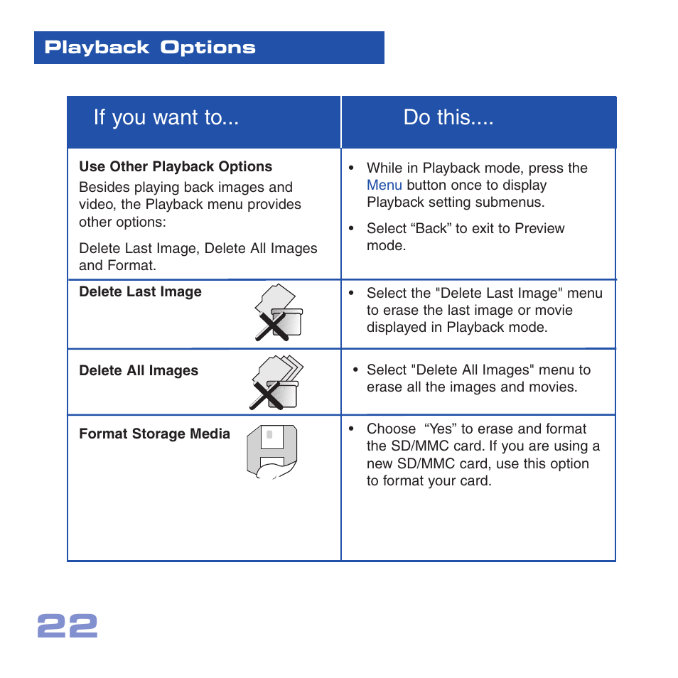If you want to... do this | Meade Instruments CV-6 User Manual | Page 22 / 36
