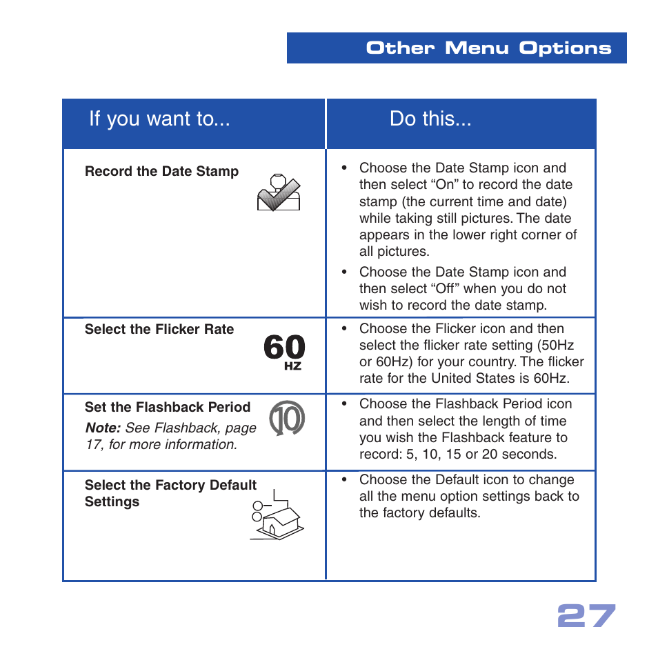 If you want to... do this | Meade Instruments CV-6 User Manual | Page 27 / 36