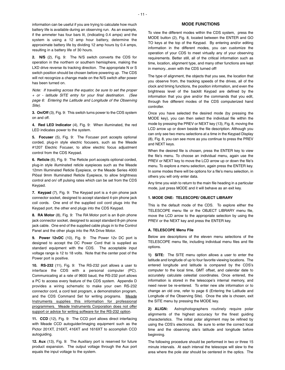Meade Instruments 1697 Computer Drive System For LXD 650 and LXD 750 Mounts - Part 1 User Manual | Page 11 / 19