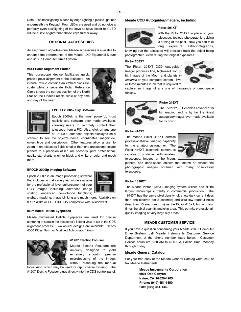 Meade Instruments 1697 Computer Drive System For LXD 650 and LXD 750 Mounts - Part 1 User Manual | Page 18 / 19