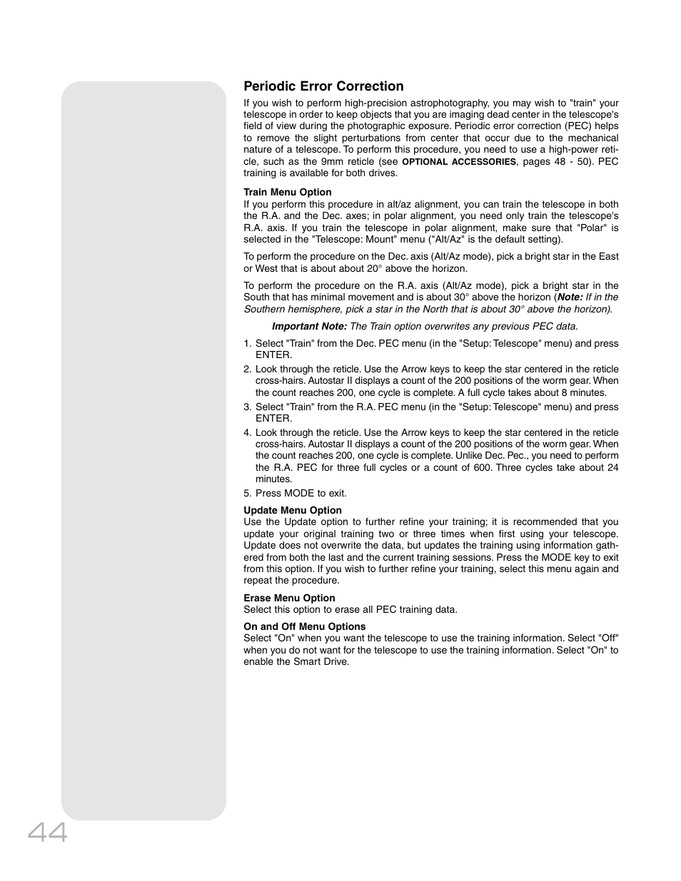 Meade Instruments RCX400 User Manual | Page 44 / 76