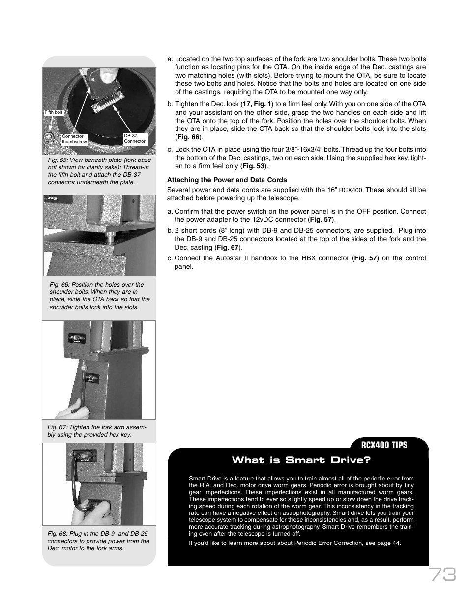 What is smart drive, Rcx400 tips | Meade Instruments RCX400 User Manual | Page 73 / 76