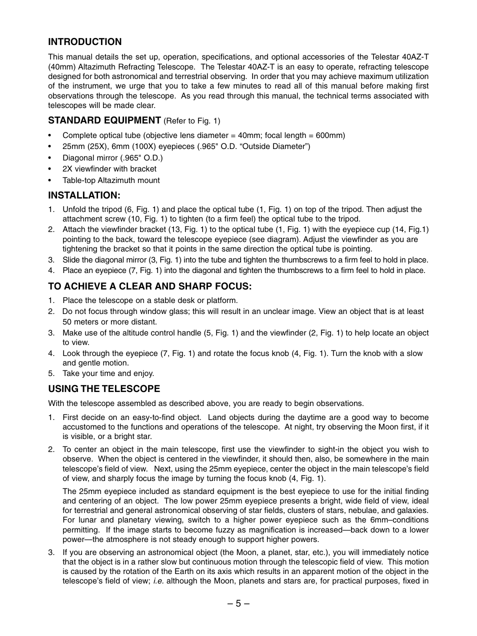 Meade Instruments Telestar 40AZ-T User Manual | Page 5 / 8