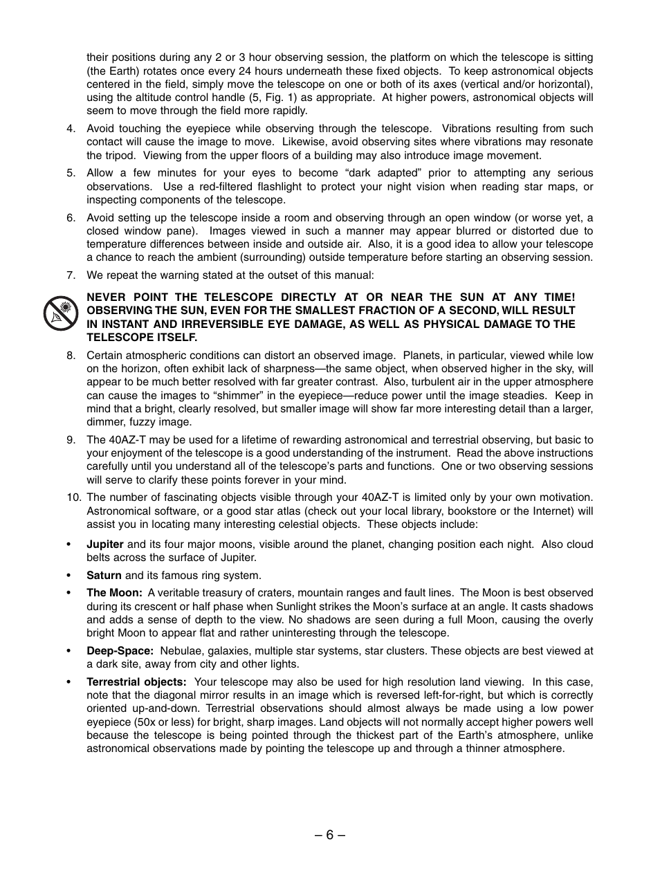 Meade Instruments Telestar 40AZ-T User Manual | Page 6 / 8