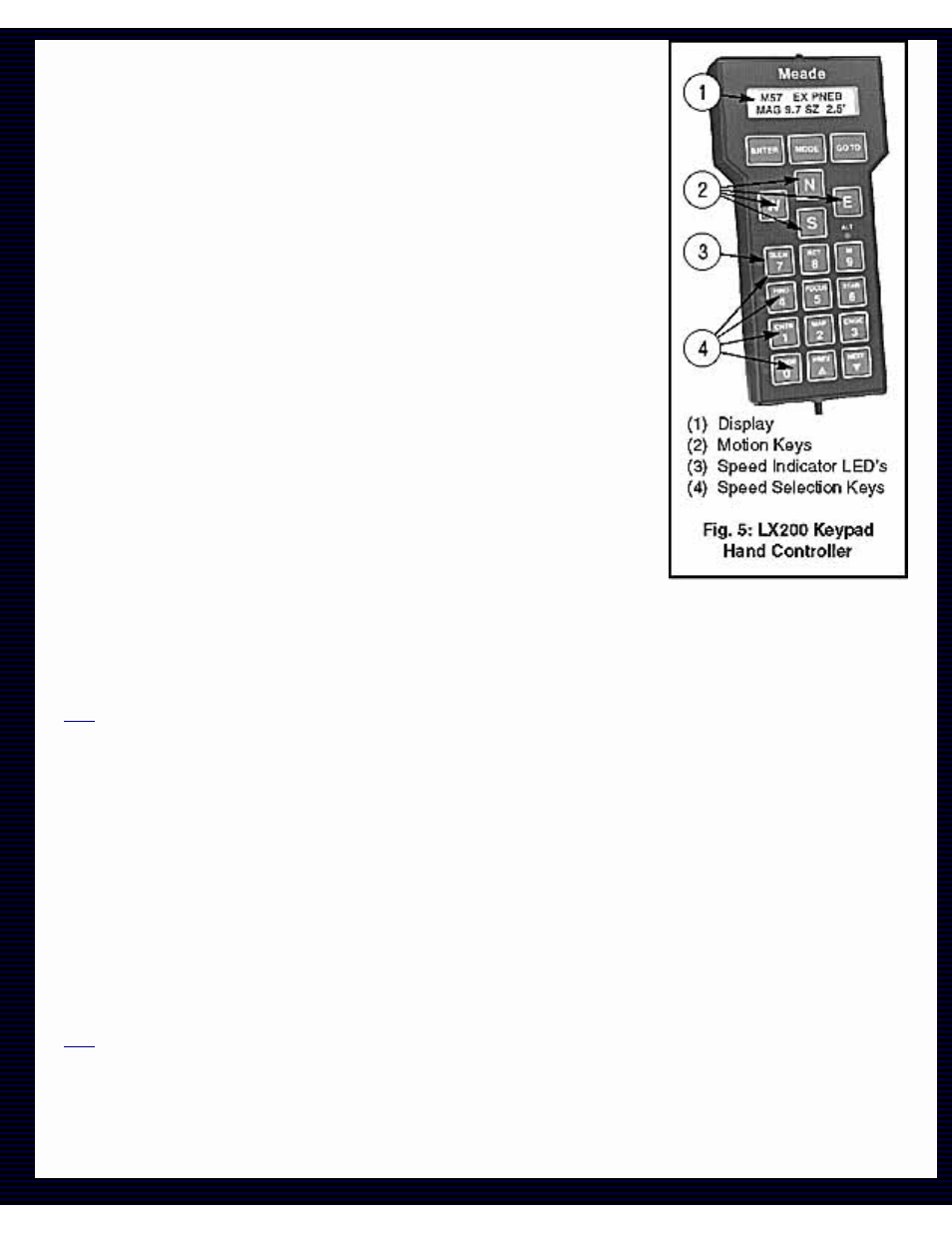 Using the lx200 in altazimuth (altaz), Entering basic information | Meade Instruments LX200 User Manual | Page 21 / 93