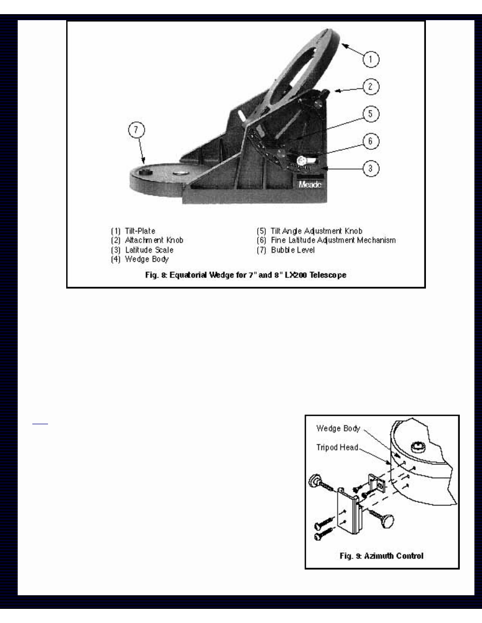 Azimuth control | Meade Instruments LX200 User Manual | Page 57 / 93
