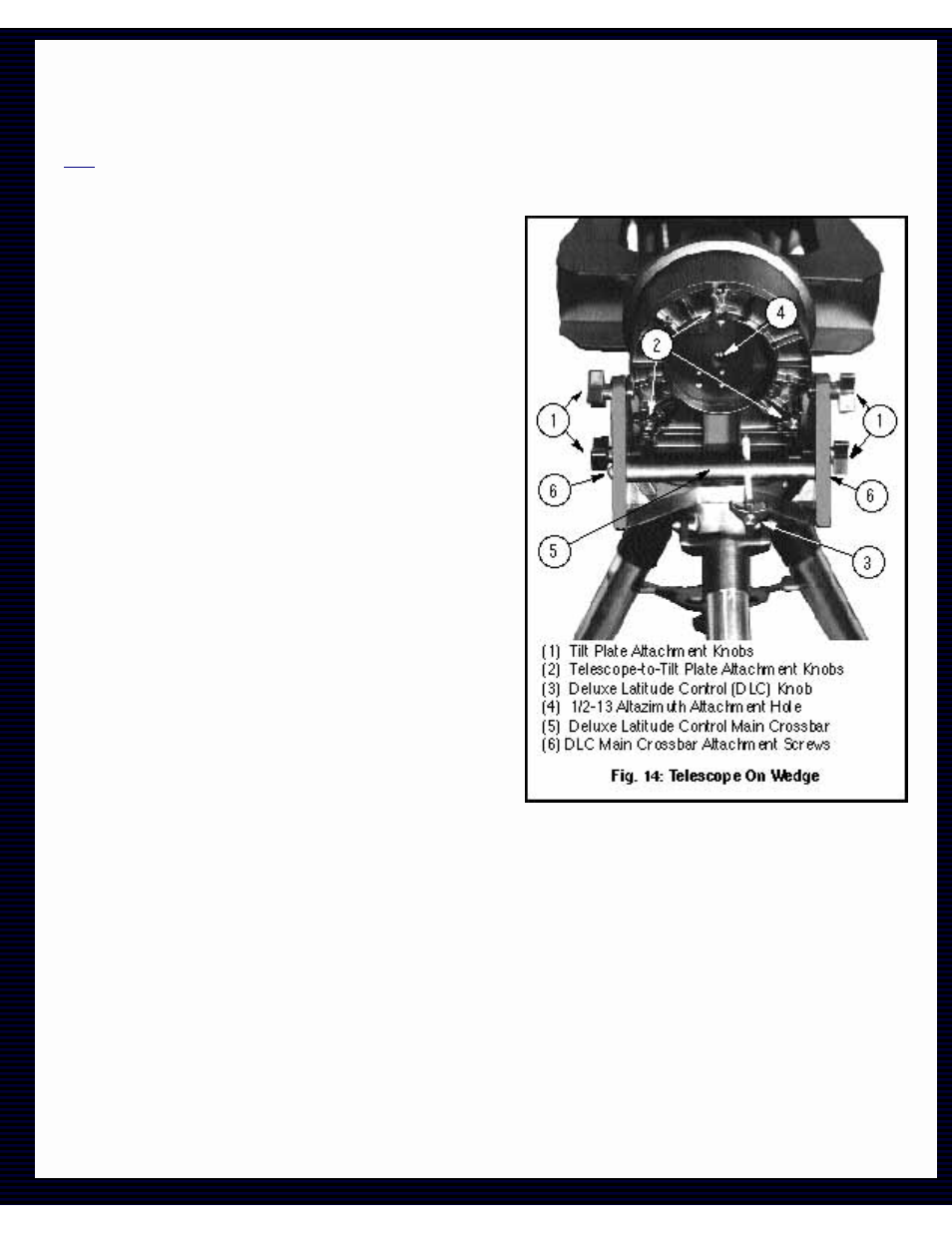 Deluxe latitude adjuster | Meade Instruments LX200 User Manual | Page 58 / 93