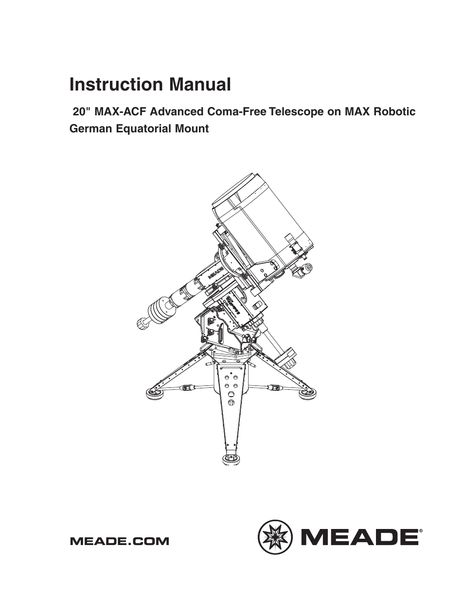 Meade Instruments 20 MAX-ACF User Manual | 60 pages