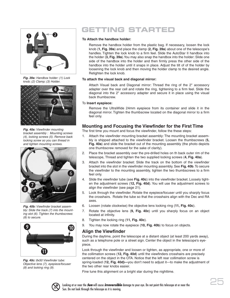 Getting started, Bc d | Meade Instruments 20 MAX-ACF User Manual | Page 25 / 60