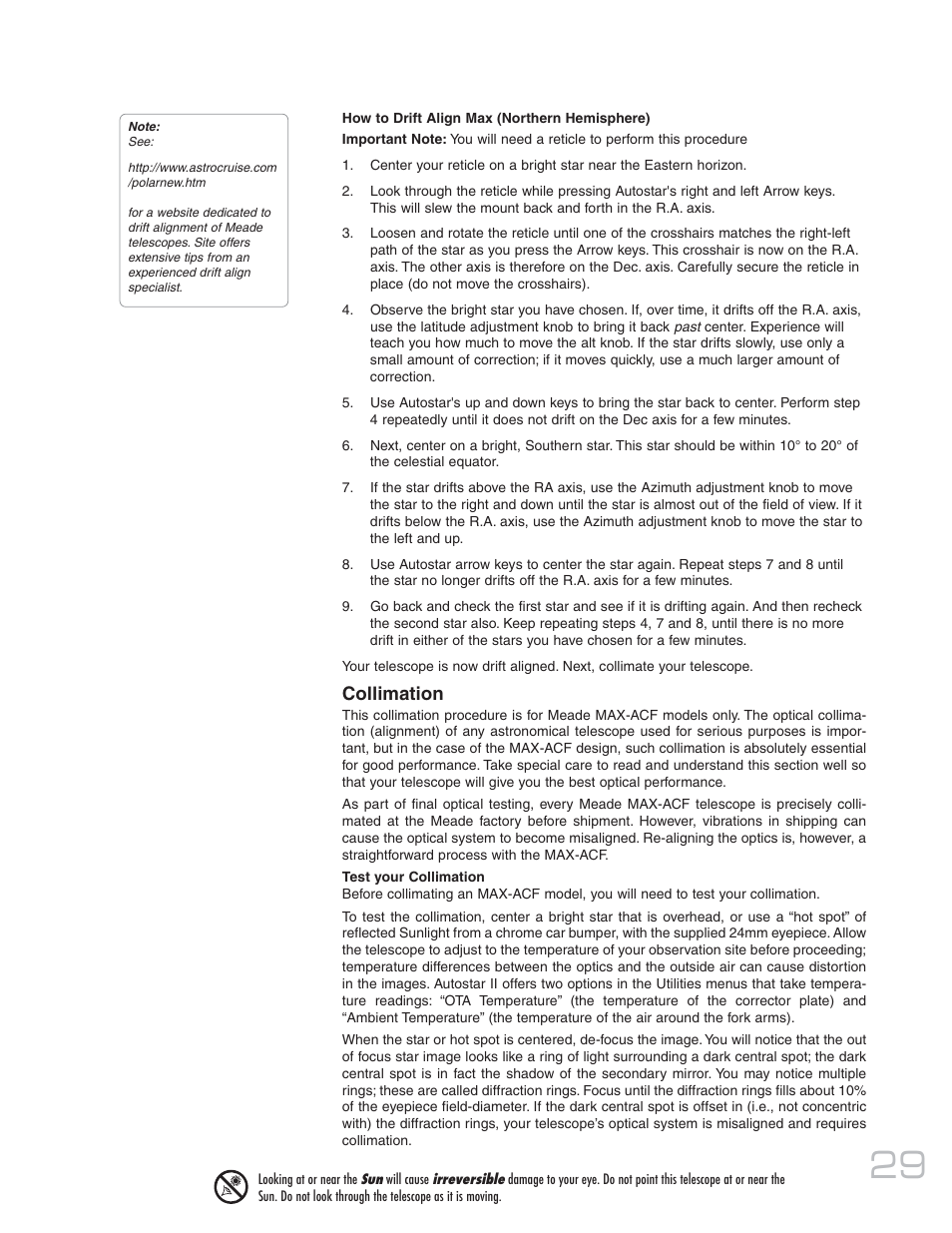 Meade Instruments 20 MAX-ACF User Manual | Page 29 / 60
