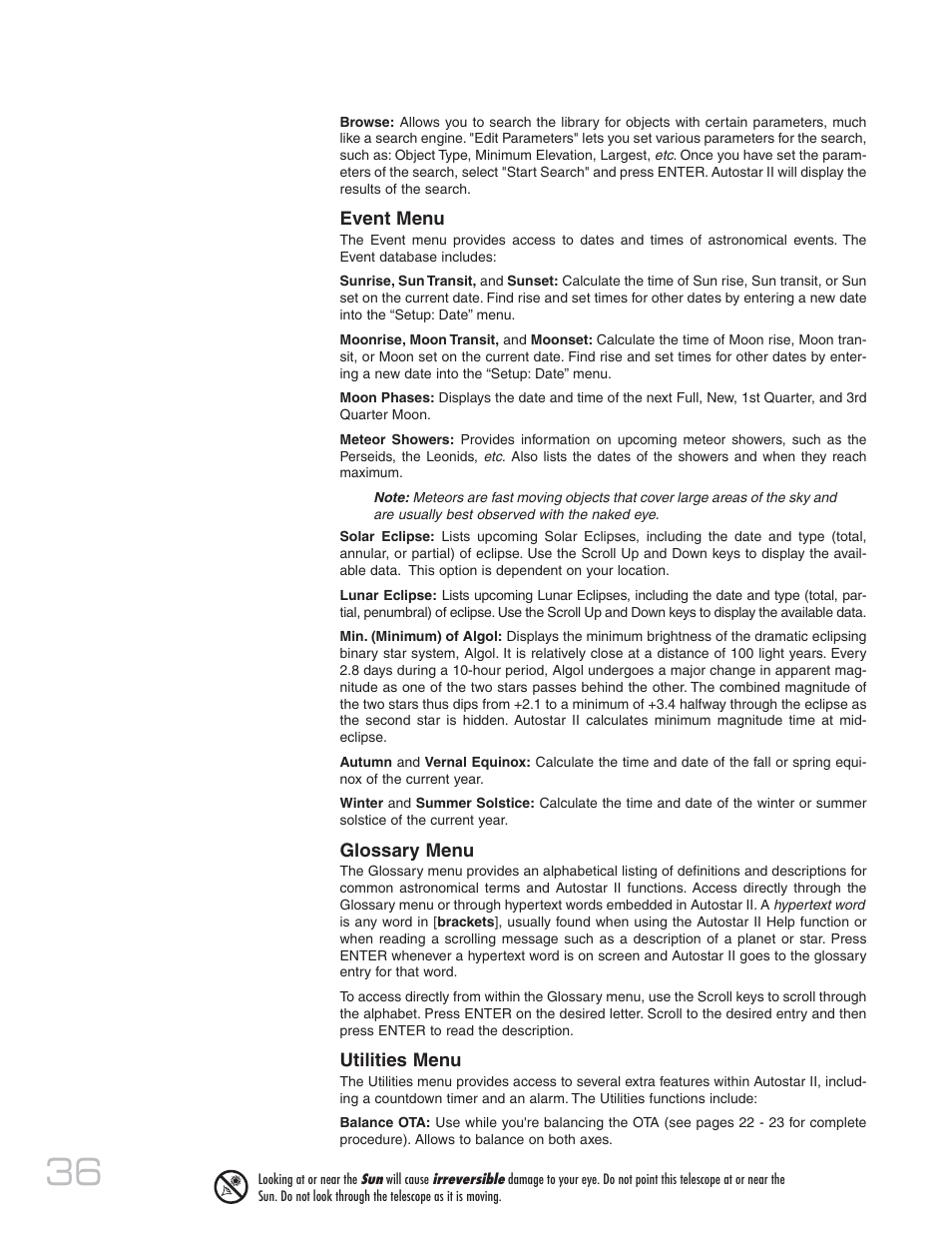 Meade Instruments 20 MAX-ACF User Manual | Page 36 / 60