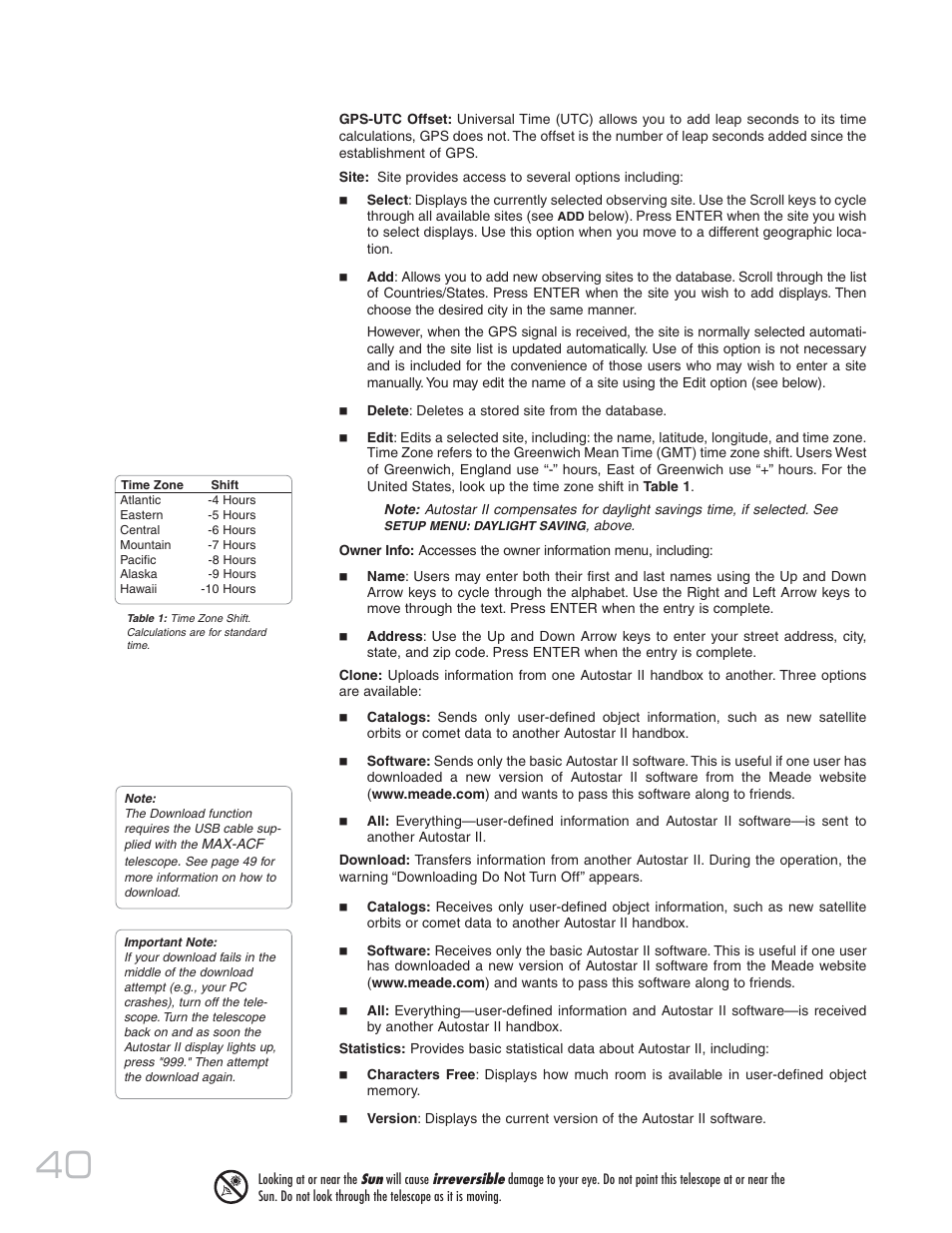 Meade Instruments 20 MAX-ACF User Manual | Page 40 / 60