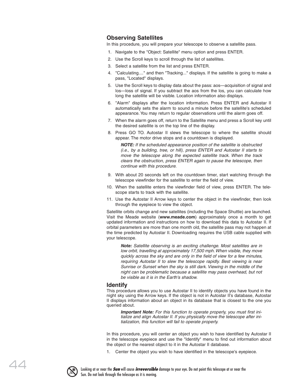 Meade Instruments 20 MAX-ACF User Manual | Page 44 / 60