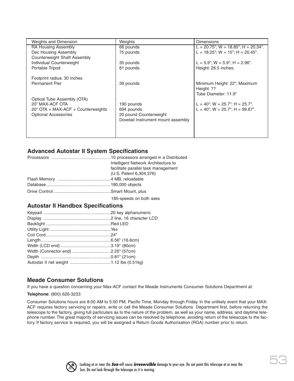 Meade Instruments 20 MAX-ACF User Manual | Page 53 / 60