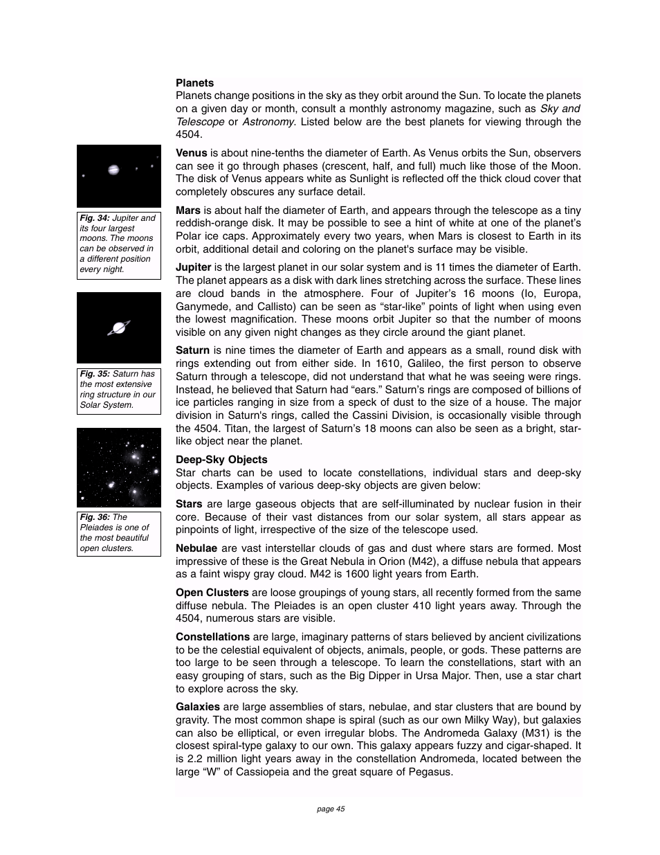 Meade Instruments 4504 User Manual | Page 45 / 48
