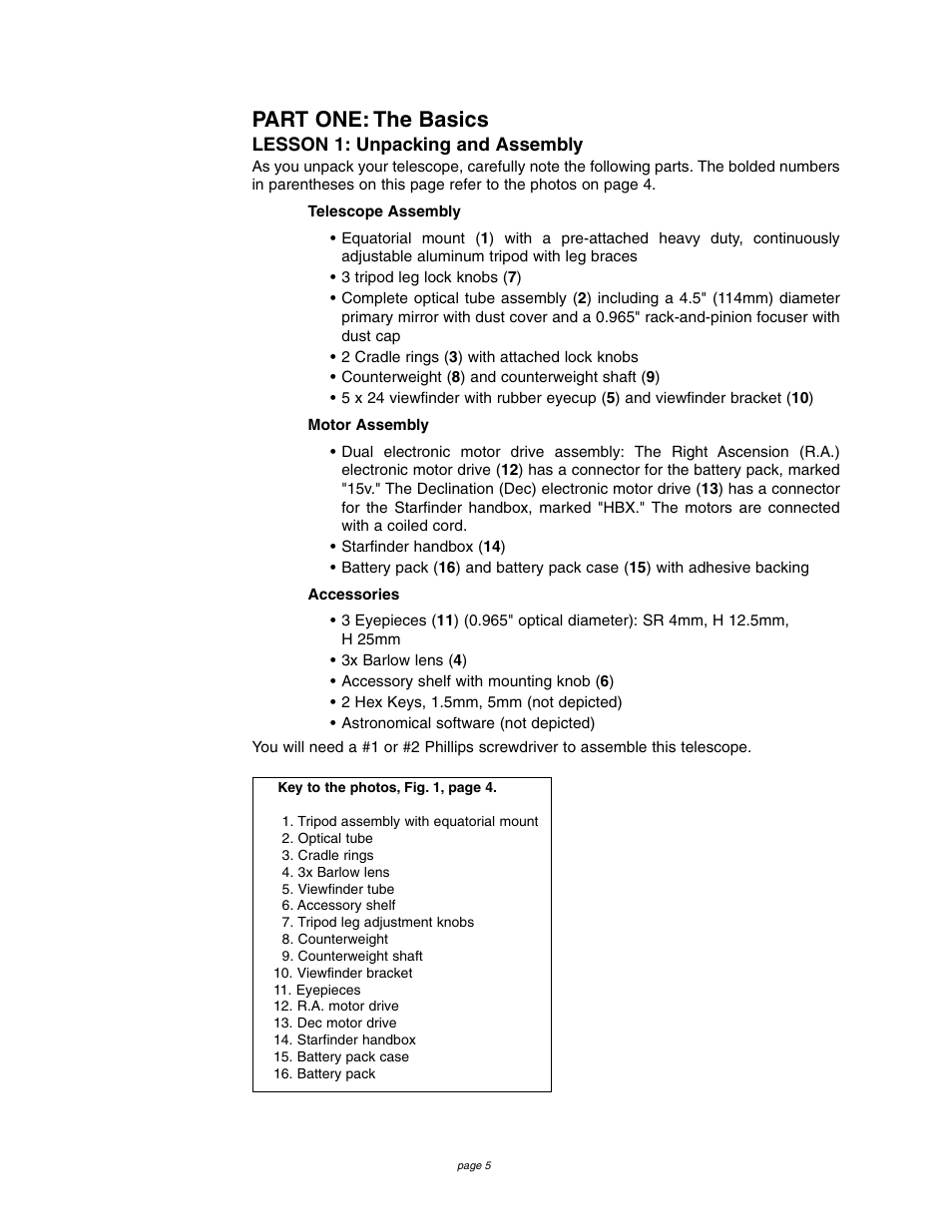Part one: the basics | Meade Instruments 4504 User Manual | Page 5 / 48