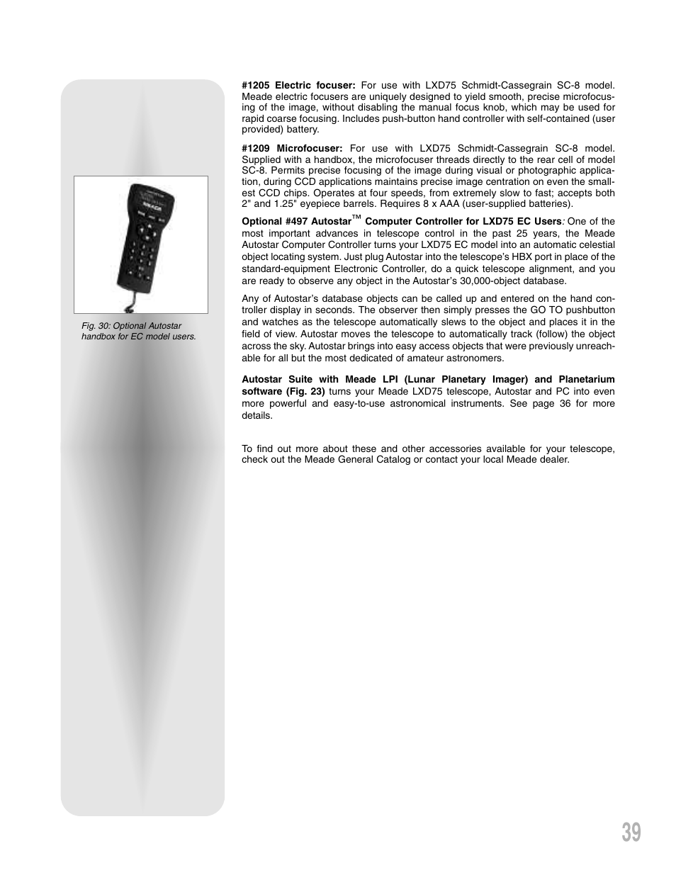 Meade Instruments LXD 75-Series User Manual | Page 39 / 67
