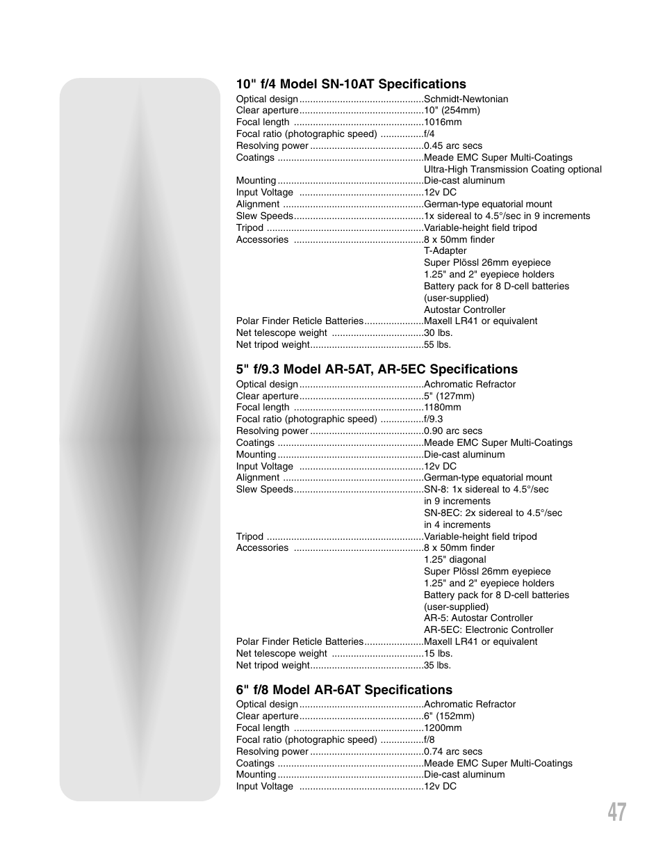 Meade Instruments LXD 75-Series User Manual | Page 47 / 67