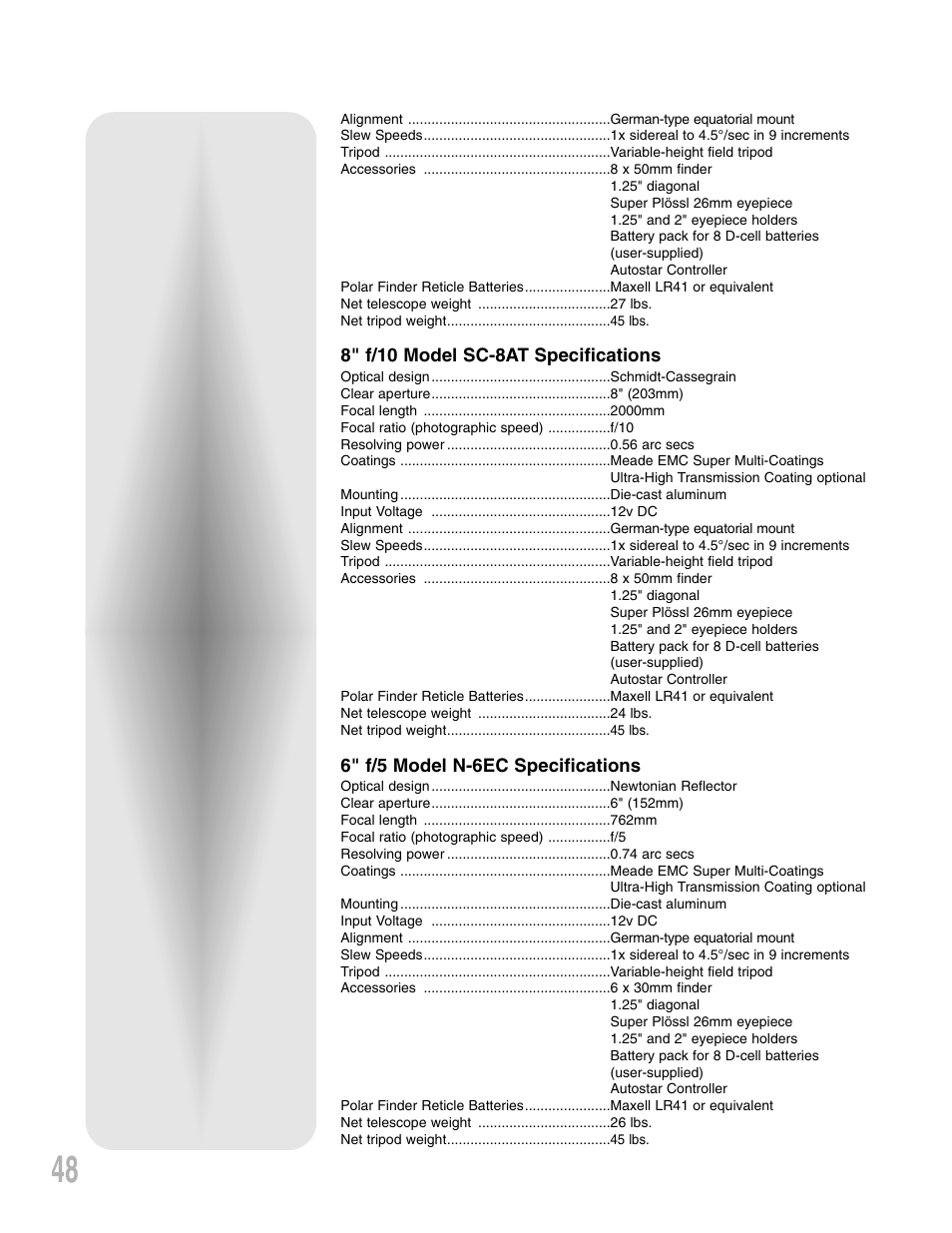 Meade Instruments LXD 75-Series User Manual | Page 48 / 67