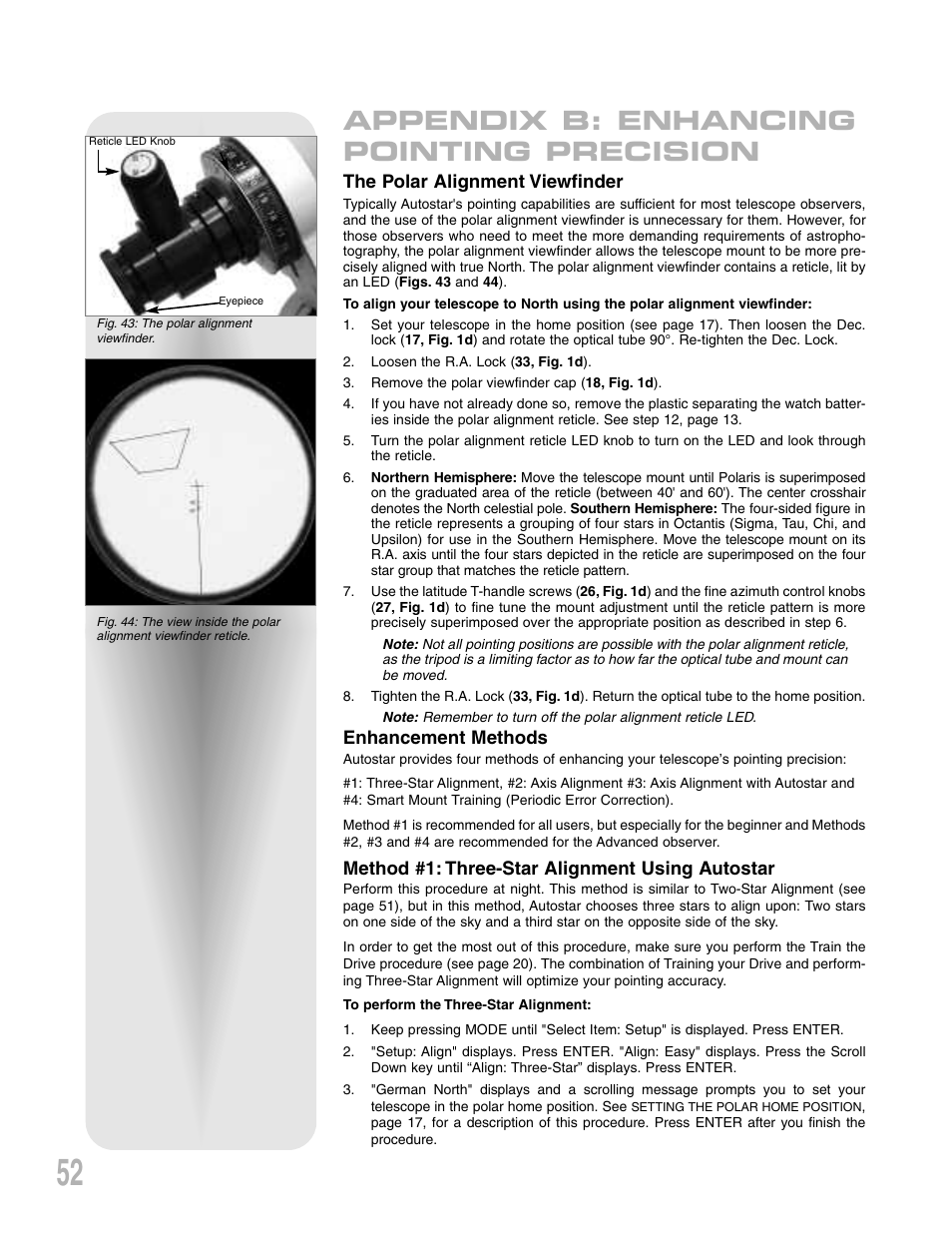 Appendix b: enhancing pointing precision | Meade Instruments LXD 75-Series User Manual | Page 52 / 67