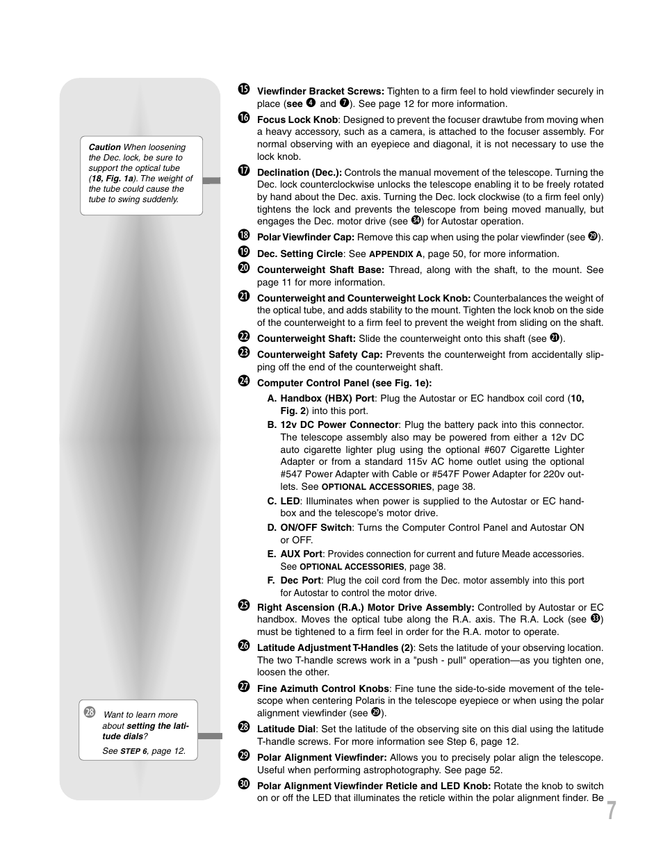 Meade Instruments LXD 75-Series User Manual | Page 7 / 67