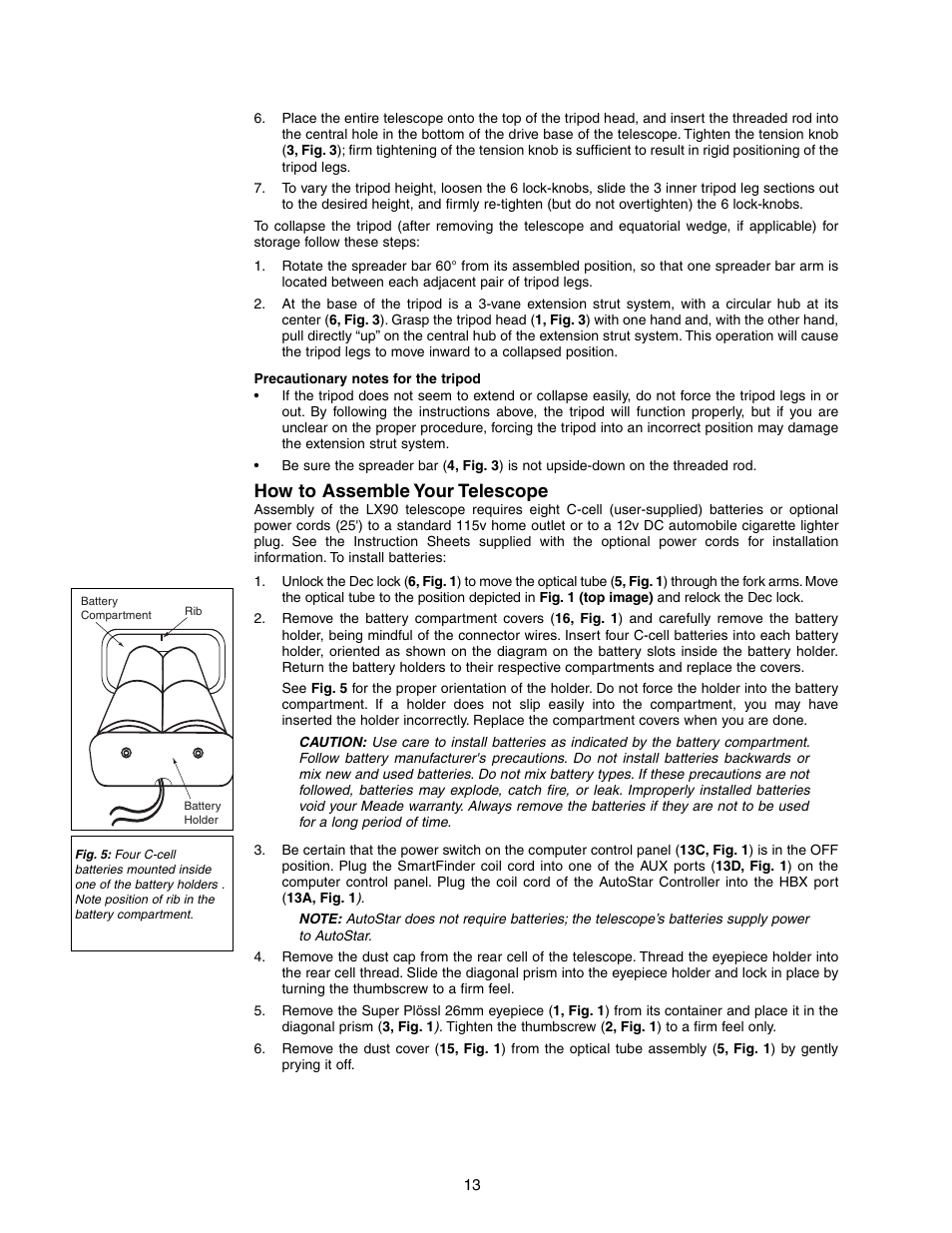 How to assemble your telescope | Meade Instruments LX90-LNT User Manual | Page 13 / 60