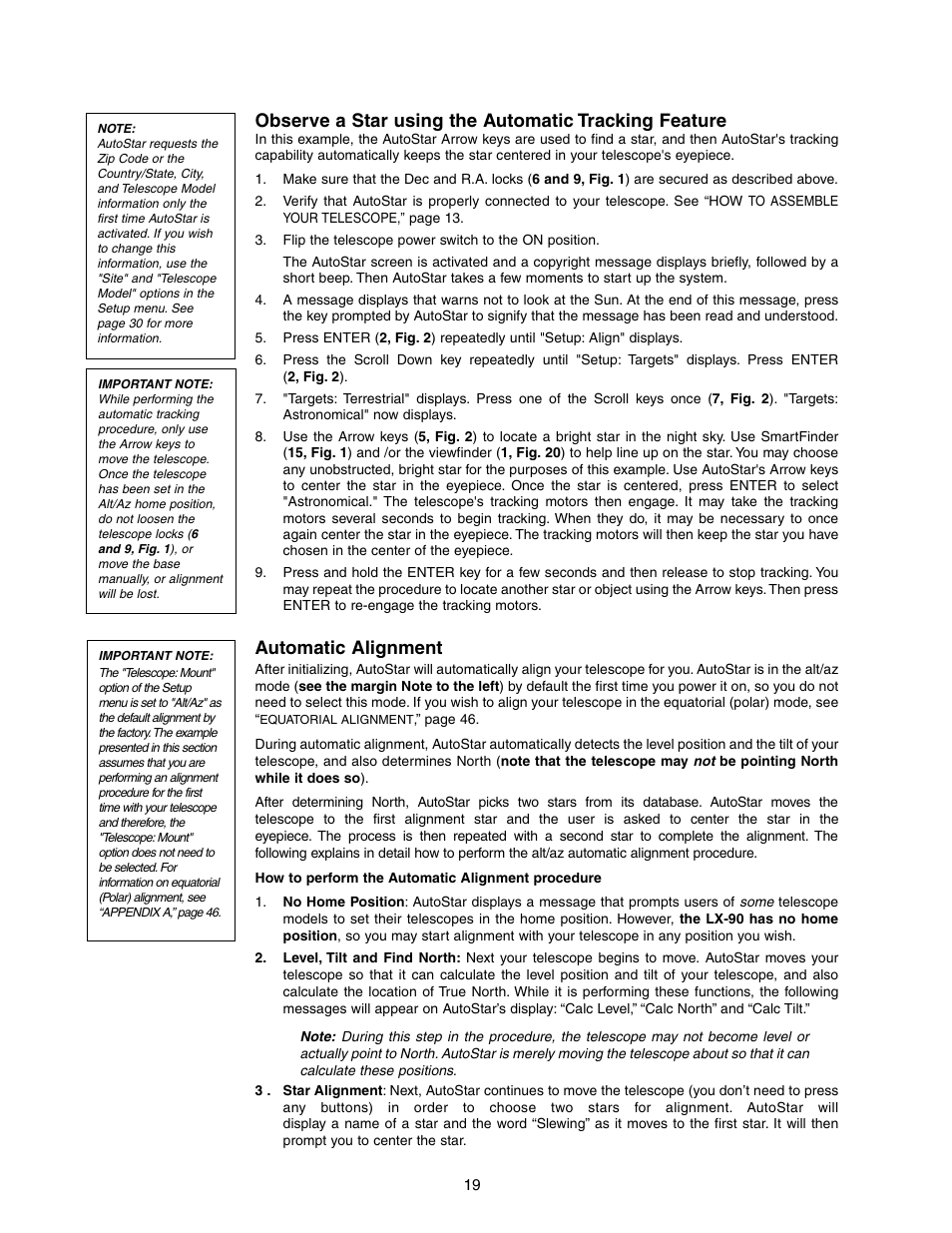 Automatic alignment | Meade Instruments LX90-LNT User Manual | Page 19 / 60