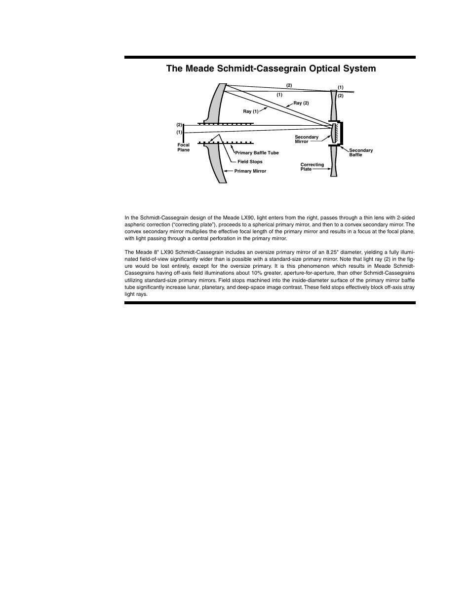 The meade schmidt-cassegrain optical system | Meade Instruments LX90-LNT User Manual | Page 2 / 60