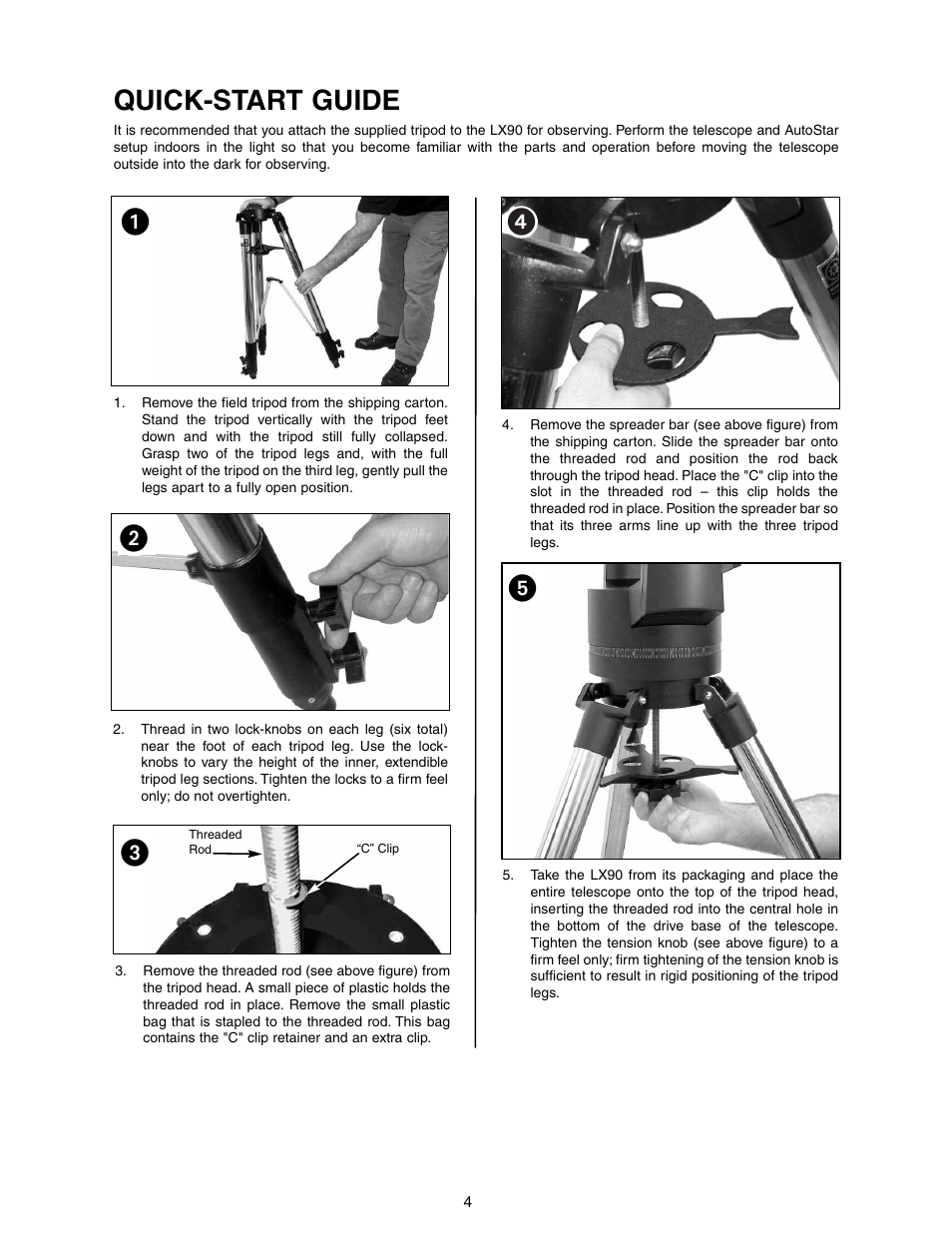 Quick-start guide | Meade Instruments LX90-LNT User Manual | Page 4 / 60