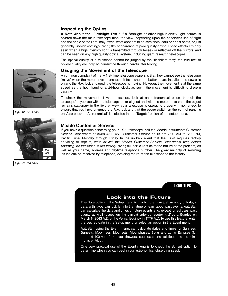 Meade Instruments LX90-LNT User Manual | Page 45 / 60