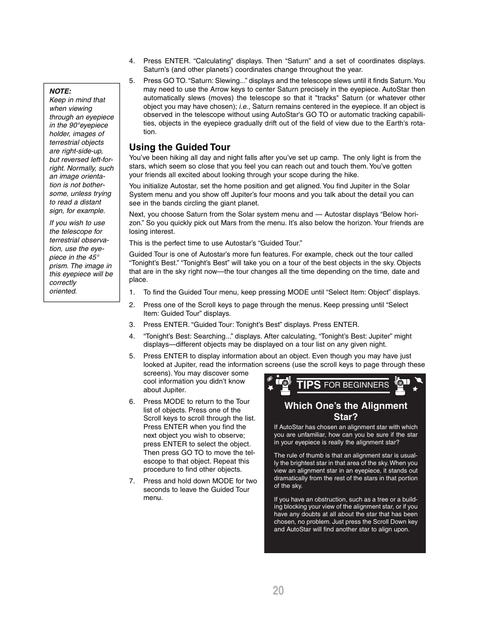 Tips | Meade Instruments ETX-80AT-BB User Manual | Page 20 / 44